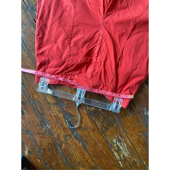 By Anthropologie Red Orange Cropped 100% Cotton Track Pants, Size 4 - Picture 6 of 11